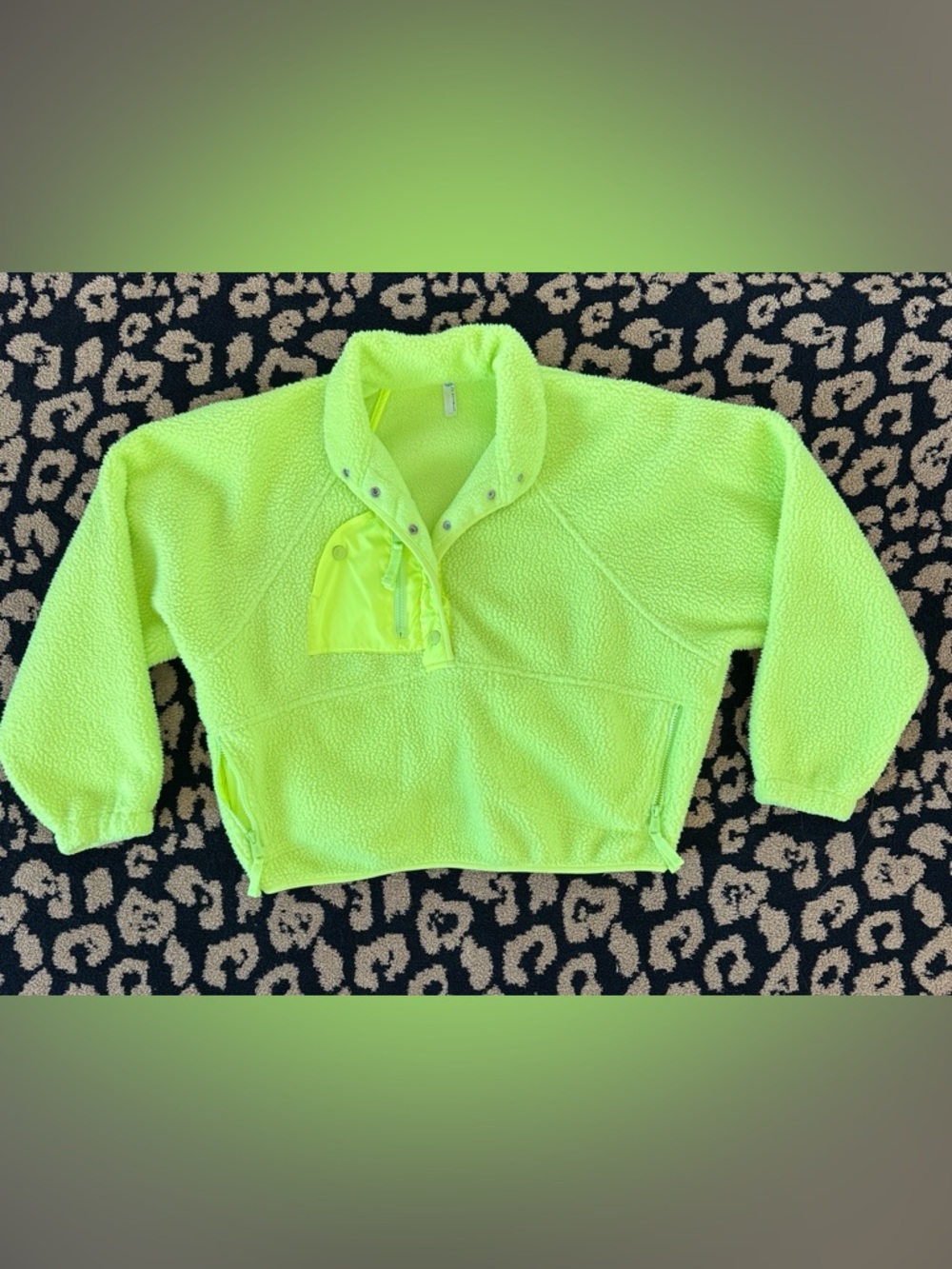FP Movement by Free People Neon Lime Teddy Jacket